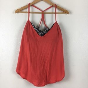 Lululemon Athletica Leopard Print Bra Tank Pink